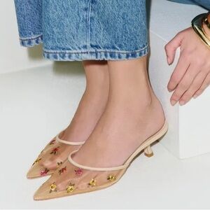 Reformation Wilda Pointed Toe Kitten Mule